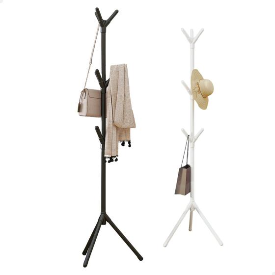 Imagem de Cabideiro de Chão Mancebo Organizador para Roupas 9 Ganchos
