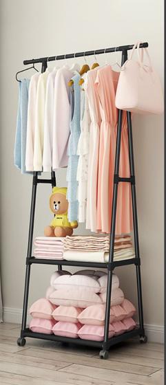 Cabideiro Guarda Roupa Arara Organizador Closet C/ Rodas Menor preço em Cabideiro Guarda Roupa Arara Organizador Closet C/ Rodas