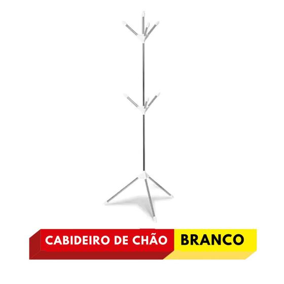 Imagem de Cabideiro Mancebo Desmontável Branco - Niquelart