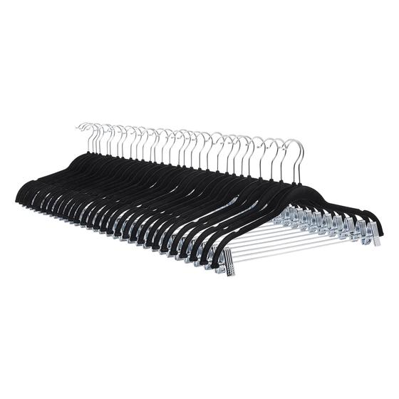 Imagem de Cabides de Veludo Amazon Basics com Clipes (24 Unidades)