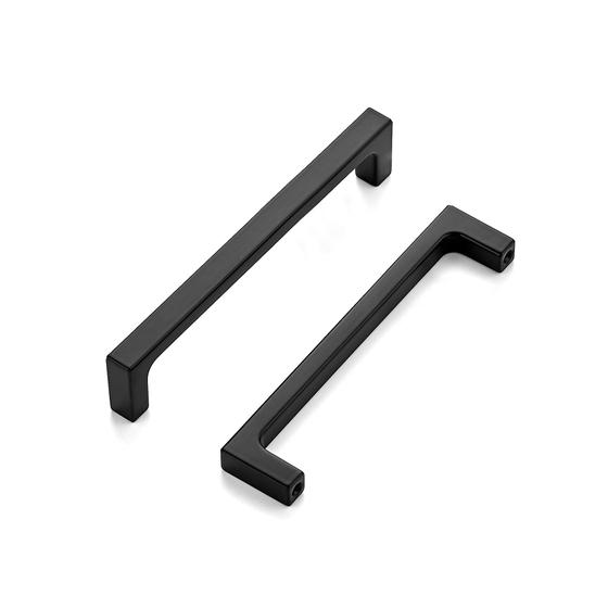 Imagem de Cabinet Pull Ravinte Matte Black, 12,7 cm, orifícios centrais, pacote com 35