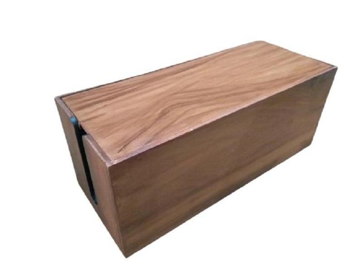 Cable Box Caixa Para Organizar Fios E Cabos Madeira Nivel Nerd