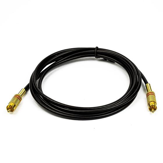 Imagem de Cabo 1 RCA Macho Para 1 RCA Macho Metal - 3 Metros