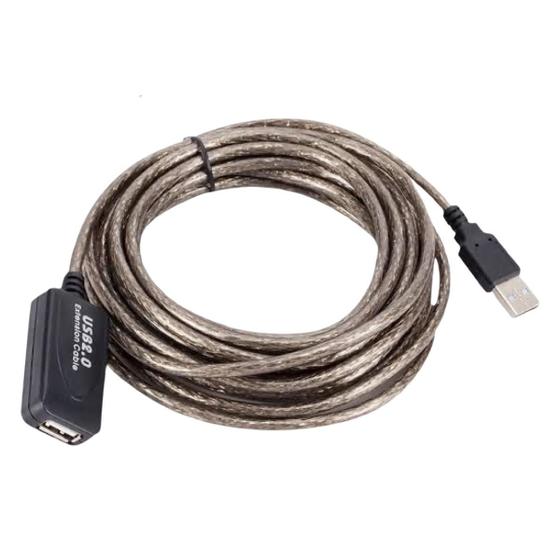 Imagem de Cabo 10M Extensor Usb 2.0 Ativo Amplificado 10 Metros Preto