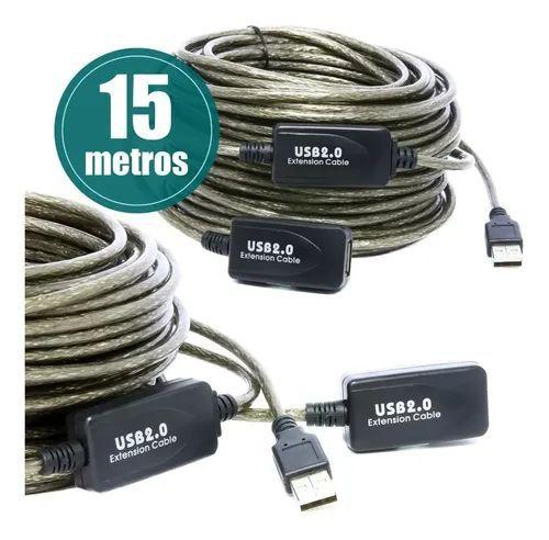 Imagem de Cabo 15m Extensor Usb 2.0 Ativo Amplificado 15 Metros