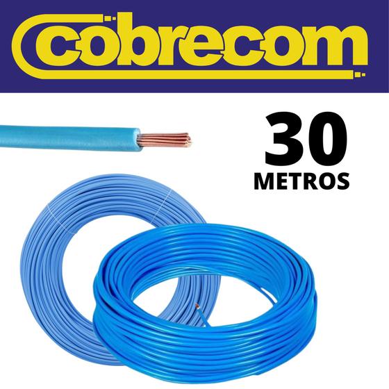 Imagem de Cabo 1,5mm Unipolar Revestimento Em Pvc Azul 30 Metros