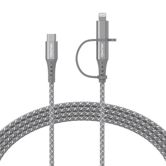 Imagem de Cabo 2 In 1 Usb-C+ Lightninig + Geonav 1,5 M