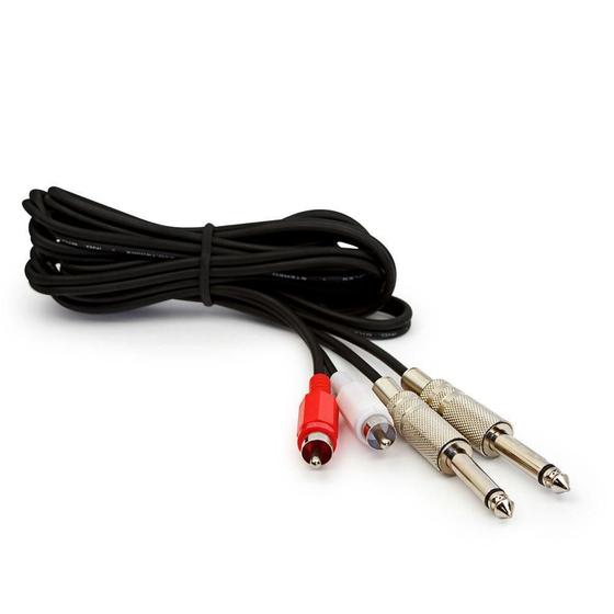 Imagem de Cabo 2 P10 Mono Para 2 Rca - 2 Metros