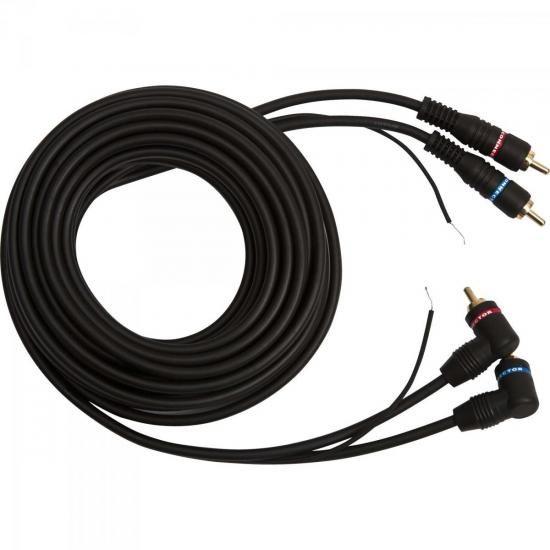 Imagem de Cabo 2 RCA Macho + Terra X 3 RCA 90O Macho + Terra 1,5M CBRC0006 Preto STORM