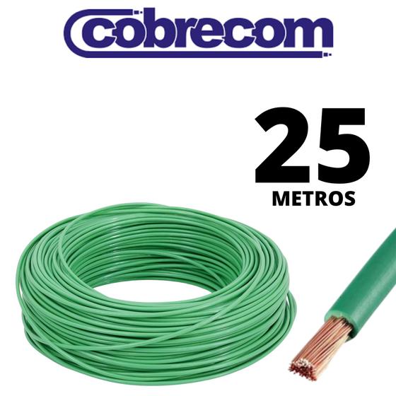 Imagem de Cabo 2,5mm Verde Fio Terra Flexível Com 25 Metros