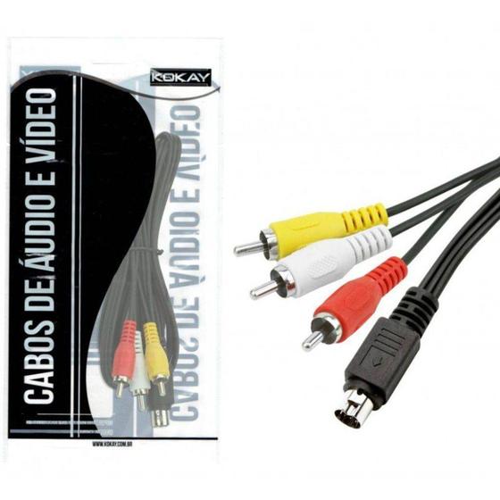 Imagem de Cabo 3 Rca Para Mini Din 10 Pinos Para Receptor Sky 1,80 Metro 018-8371 - ChipSce
