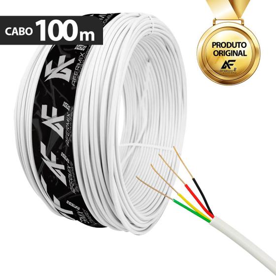 Imagem de Cabo 4 Vias Multicores 0,40mm P/ Instalação De Alarme 100m