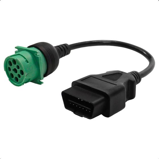 Imagem de Cabo Adaptador 16 pinos OBD2 Obdii P/ 9 Pinos J1939 Ford Vw