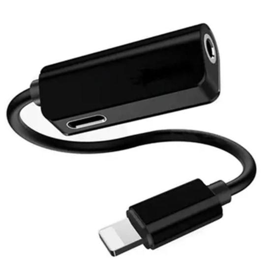 Imagem de Cabo Adaptador Celular Carrega Fone Duplo Fone P2