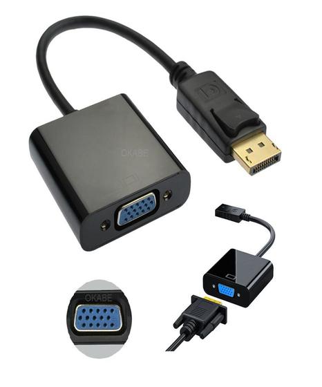 Imagem de Cabo Adaptador Conversor Display Port - DP Para VGA