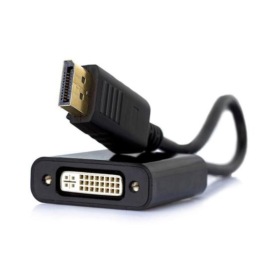 Imagem de Cabo Adaptador Conversor DisplayPort para DVI-I - 15cm (DisplayPort M X DVI-I F)