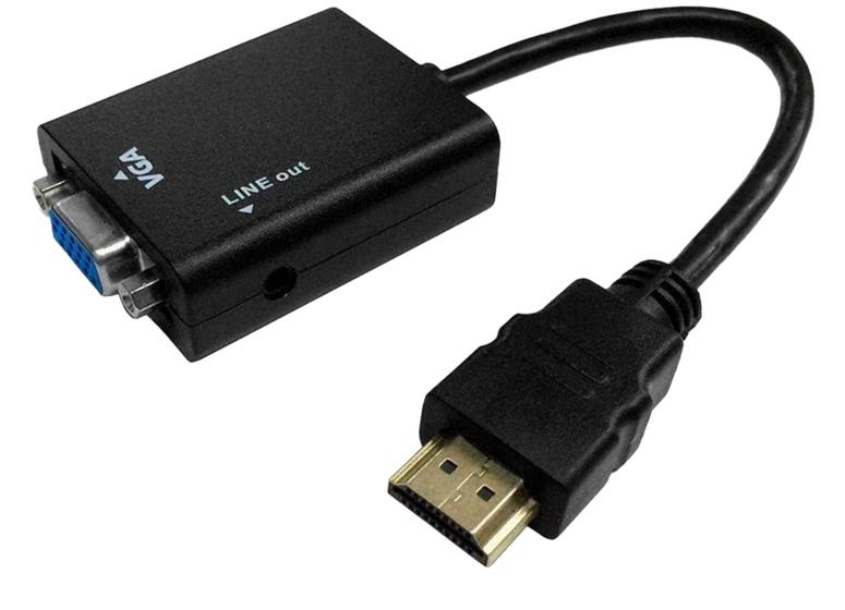 Imagem de Cabo Adaptador Conversor HDMI para VGA com Áudio - MINIMEN