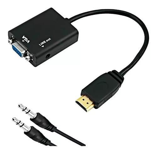 Imagem de Cabo Adaptador Conversor Hdmi Para Vga Com Saída P2 De Áudio