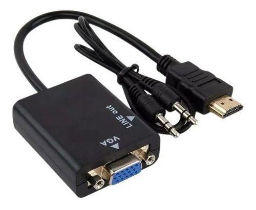 Imagem de Cabo Adaptador Conversor Hdmi Para Vga Com Saída P2 De Áudio
