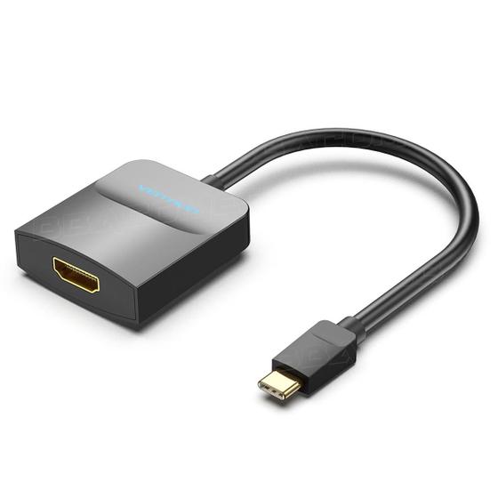 Imagem de Cabo Adaptador Conversor Tipo-C Para HDMI Femêa Tv Monitor