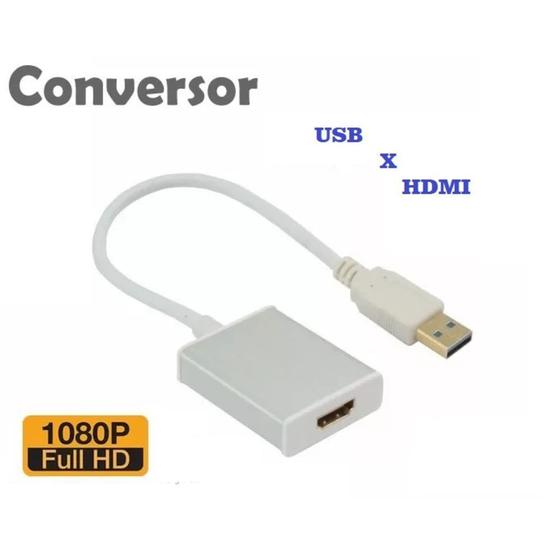 Cabo Adaptador Conversor Usb Para Hdmi Usb 3.0 Menor preço em Cabo Adaptador Conversor Usb Para Hdmi Usb 3.0