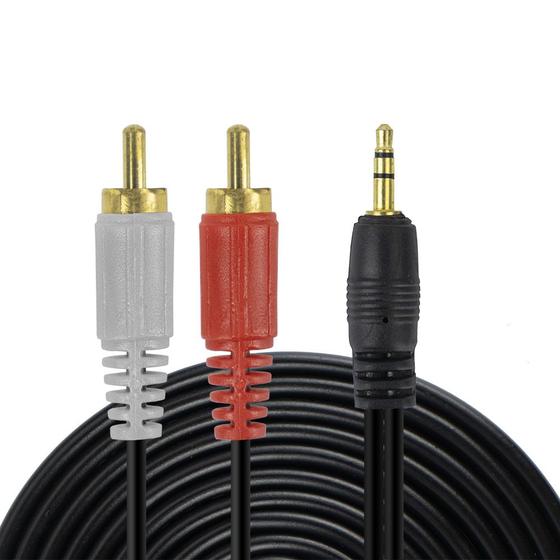Cabo Adaptador de Áudio Analógico P2 x RCA de 1,5 Metros de Comprimento - Apolum Menor preço em Cabo Adaptador de Áudio Analógico P2 x RCA de 1,5 Metros de Comprimento - Apolum