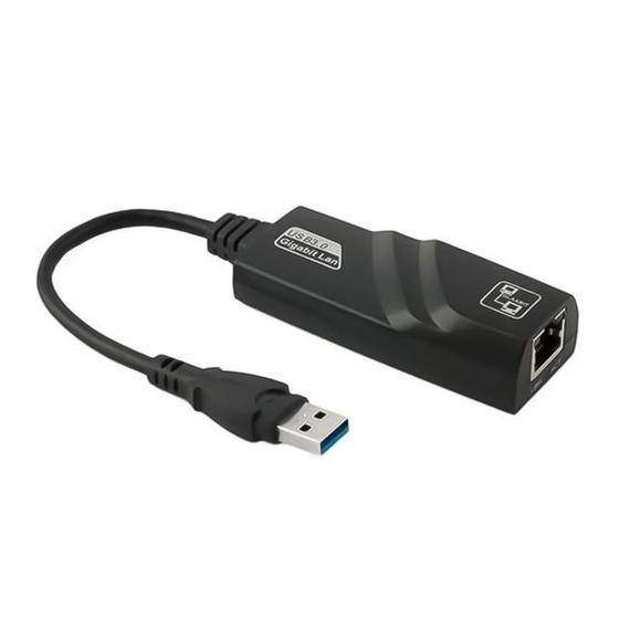 Imagem de Cabo Adaptador de Rede USB 3.0 para RJ45 F3, 10/100/1000Mbps - JC-AD-RJ45