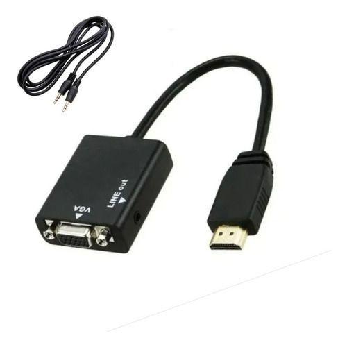 Imagem de Cabo Adaptador De Vídeo Hdmi Para Vga Com Saida De Áudio P2