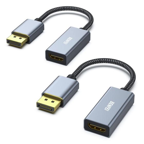 Imagem de Cabo Adaptador DisplayPort para HDMI BENFEI 4K@60Hz - Suporte 2K e 1080p