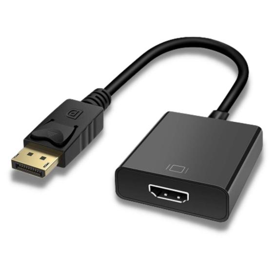 Cabo Adaptador Displayport Para Hdmi Conversor Vídeo Ultra HD 1080p Entrada Displayport (DP) Macho e Saída HDMI Fêmea Vídeo e Áudio Monitor Projetor Menor preço em Cabo Adaptador Displayport Para Hdmi Conversor Vídeo Ultra HD 1080p Entrada Displayport (DP) Macho e Saída HDMI Fêmea Vídeo e Áudio Monitor Projetor