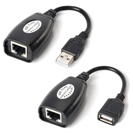 Imagem de Cabo Adaptador Extensor USB Através de Cabo de Rede Rj45 Até 45 Metros F3