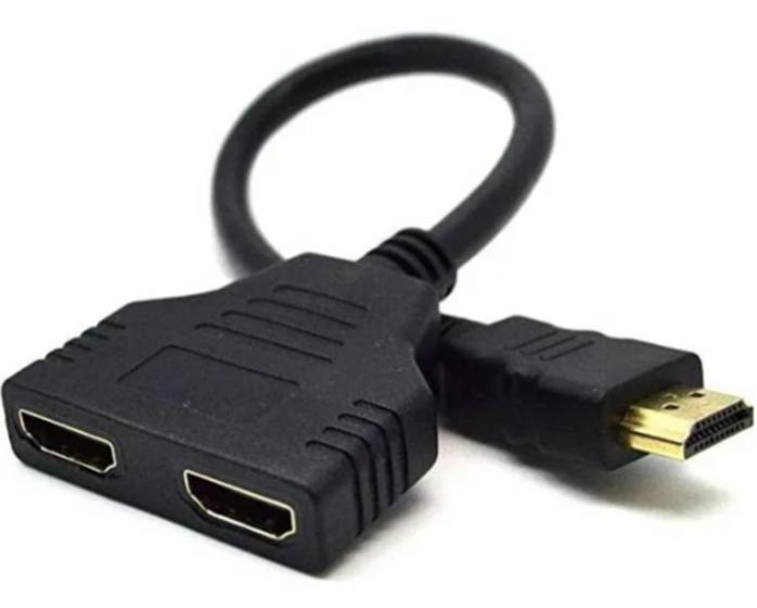 Imagem de Cabo Adaptador Hdmi 1 Entrada Macho Para 2 Saídas Fêmeas