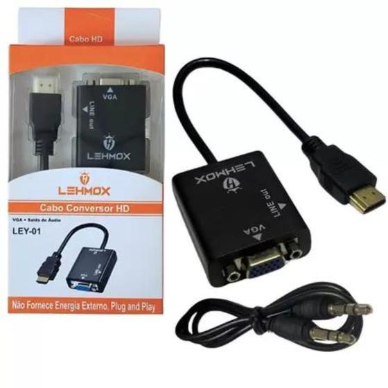 Imagem de Cabo Adaptador Hdmi Para Vga Para Tv Pc Notebook Monitor