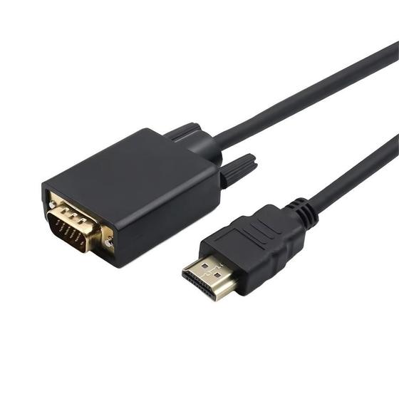 Imagem de Cabo Adaptador HDMI x VGA Com Chip Conversor 1,80 Metros