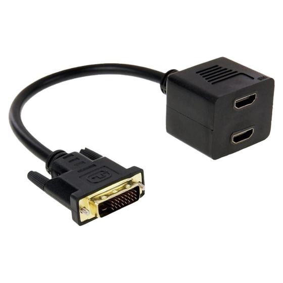 Imagem de Cabo Adaptador HLD DVI Macho para 2 HDMI (Femea)