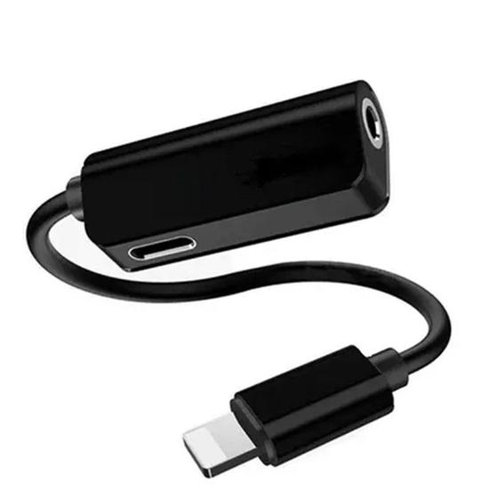 Imagem de Cabo Adaptador iPhone Carregador Ligtning E Fone-Ouvido Bom