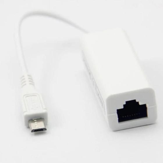 Imagem de Cabo adaptador micro USB para rede ethernet rj45 USB 2.0