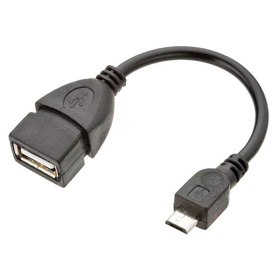 Imagem de Cabo Adaptador Micro USB V8 para USB Fêmea OTG