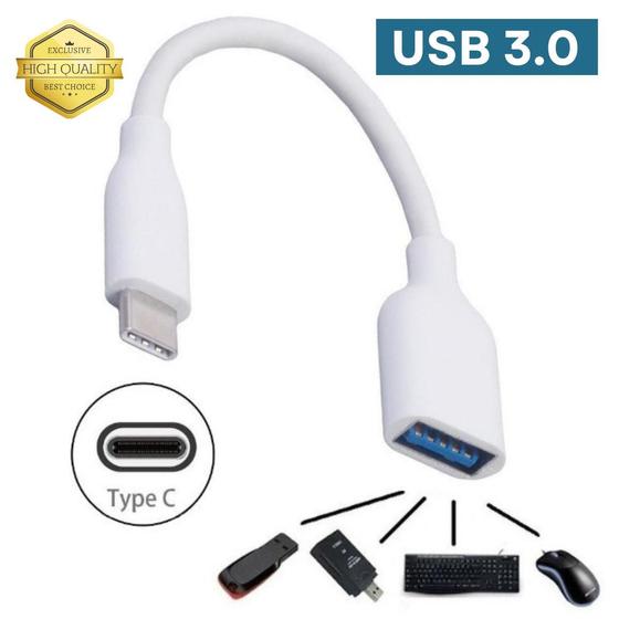 Cabo Adaptador OTG Tipo-C Usb C 3.0 Compatível Samsung Pen Drive Menor preço em Cabo Adaptador OTG Tipo-C Usb C 3.0 Compatível Samsung Pen Drive