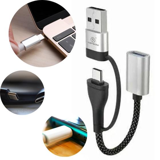 Imagem de Cabo Adaptador Otg Usb 3.0 Tipo C Samsung Motorola Mac Note