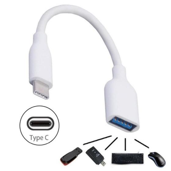 Imagem de Cabo Adaptador OTG USB para Tipo C Type C Pendrive Mouse Teclado Pendrive Femea Celular Smartphone