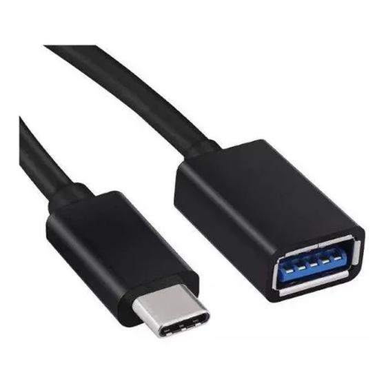 Imagem de Cabo Adaptador OTG USB Tipo C x USB fêmea para Tablet e Cel
