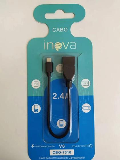 Imagem de Cabo Adaptador Otg V8 C/usb Inova Cbo-7310 Dados E Carga