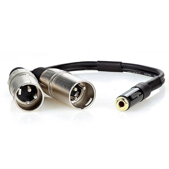 Imagem de Cabo Adaptador P2 Femea Para 2 Xlr Macho - 1 Metro