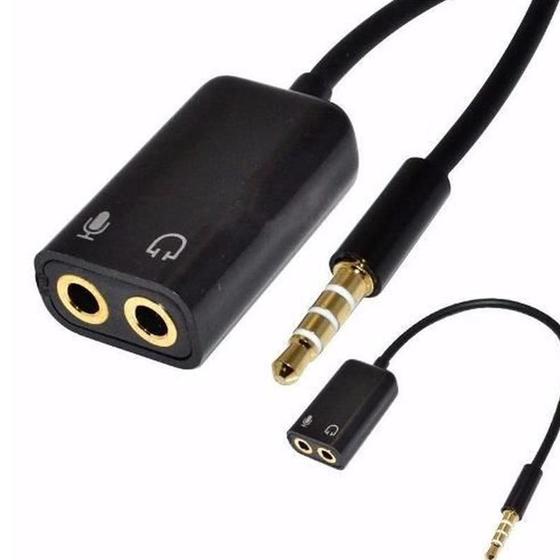 Imagem de Cabo Adaptador P3 P2 Combo Fone E Microfone Headset