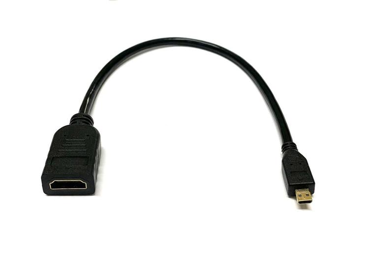 Imagem de Cabo Adaptador Rabicho Micro Hdmi Para Hdmi 30Cm