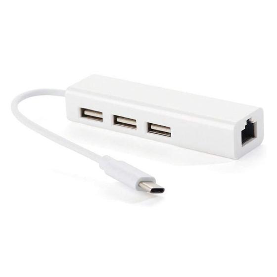 Imagem de Cabo Adaptador Tipo C Para Rede Ethernet Rj 45 Usb
