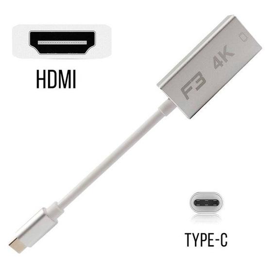 Cabo Adaptador USB-C 3.1 TYPE-C para HDMI 4K JC-TYC-HM 125 Menor preço em Cabo Adaptador USB-C 3.1 TYPE-C para HDMI 4K JC-TYC-HM 125