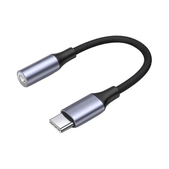 Imagem de Cabo Adaptador USB-C para 3,5mm Auxiliar - Samsung Galaxy S23, S22, S21, Note 20, 10 e Tablets