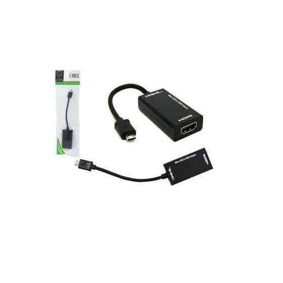 Imagem de Cabo Adaptador V8 Micro Usb Para Hdmi Mhl Compatível Samsung Lg Sony